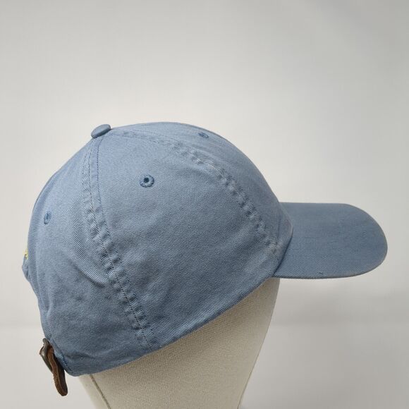 Polo Ralph Lauren Slideback Hat Blue One Size Small Pony Leather Strap - Picture 4 of 8